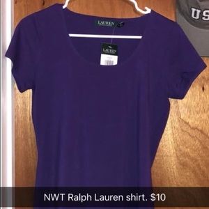 Polo purple scoop shirt